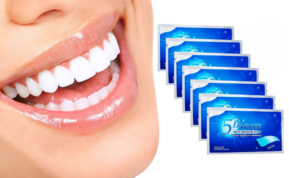 TIRAS DENTALES BLANQUEADORAS 5D WHITE
